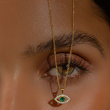 Collier oeil protecteur en strass