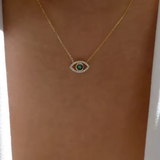 Collier oeil protecteur en strass